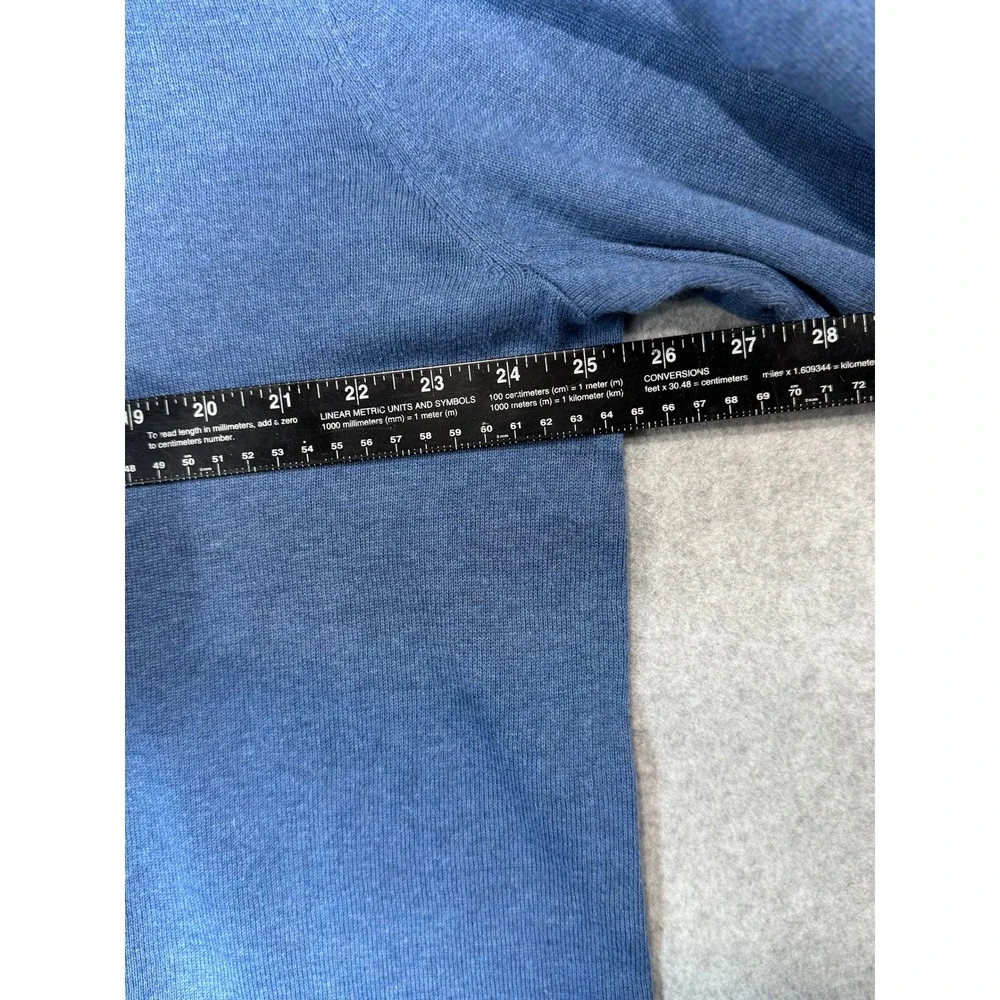 Banana Republic‎ V-Neck Sweater Long Sleeves Pullover 100% Cotton Men's Blue XXL